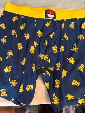 Pokemon Pikachu Boxer Briefs - Navy & Yellow